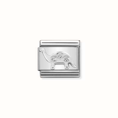 Nomination Composable CL Symbols Stainless Steel Silver 925 And Cubic Zirconia Brontosaurus 330311/09
