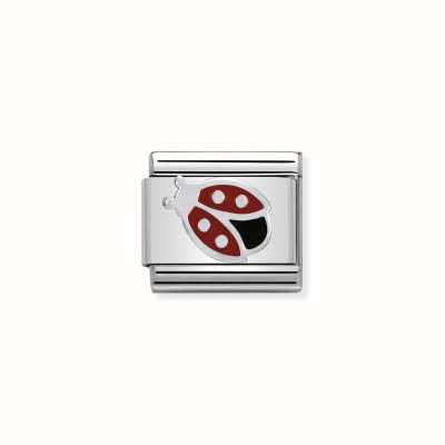 Nomination Composable Classic SYMBOLS In Stainless Steel Enamel And Silver 925 Ladybird 330202/15