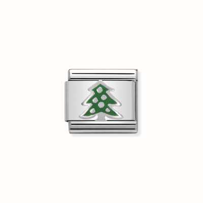 Nomination Composable Classic SYMBOLS In Stainless Steel Enamel And Arg. 925 Christmas Tree 330204/08