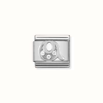 Nomination Composable Classic ALPHABETH Stainless Steel Cub. Zirc And 925 Silver Q 330301/17