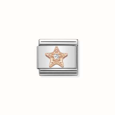 Nomination Composable Classic Symbols In Stainless Steel With 9k Rose Gold And CZ Starfish 430305/27