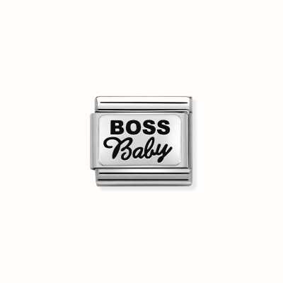 Nomination Composable Classic OXYDISED PLATES 2 In Steel And 925 Silver BOSS Baby 330109/36