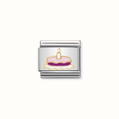Nomination Composable Classic SYMBOLS Steel Enamel And 18k Gold Cake With Candle 030285/05