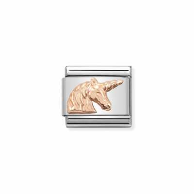 Nomination Composable Classic RELIEF SYMBOLS Stainless Steel And Gold 9k Unicorn 430106/18