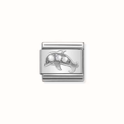 Nomination Composable CL SYMBOLS Steel Cubic Zirconia And Silver 925 Dolphin 330304/13