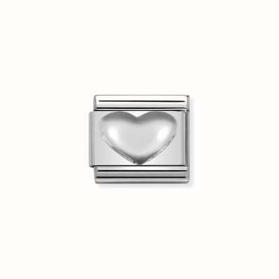 Nomination Composable Classic SYMBOLS In St.steel And Sterling Silver Heart 330106/01
