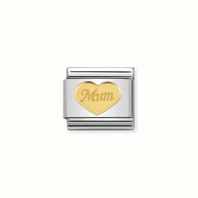 Nomination Composable Classic SYMBOLS And Steel And 18k Gold Mum Heart 030162/38