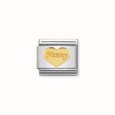Nomination Composable Classic SYMBOLS And Steel And 18k Gold Nanny Heart 030162/35