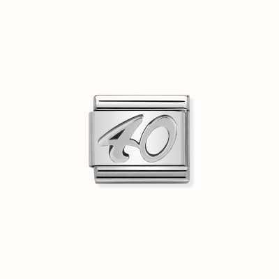 Nomination Composable Classic OXIDIZED SYMBOLS In St.steel And Sterling Silver 40 330101/23