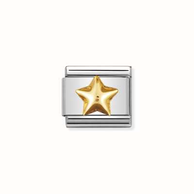Nomination COMPOSABLE Classic FUN In Stainless Steel With 18k Gold Raised Star 030110/12