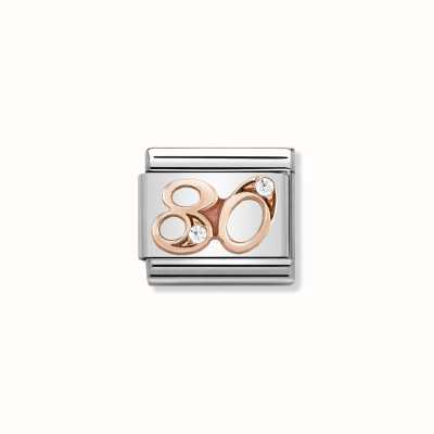 Nomination Composable Classic NUMBERS Steel Zircon And 9k Rose Gold 430315/80