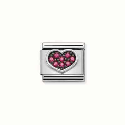 Nomination Composable CL SYMBOLS OX Steel Cz And Silver 925 Heart FUCHSIA 330323/06