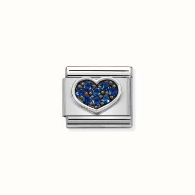 Nomination Composable CL SYMBOLS OX Steel Cz And Silver 925 BLUE Heart 330323/08