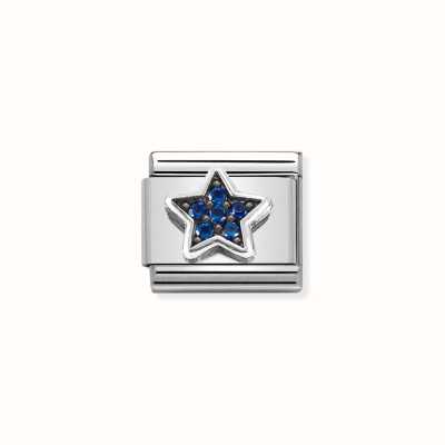 Nomination Composable CL SYMBOLS OX Steel Cz And Silver 925 BLUE Star 330323/09