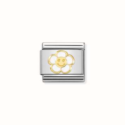 Nomination Composable Classic SYMBOLS Steel Enamel And 18k Gold Smile Flower 030272/59