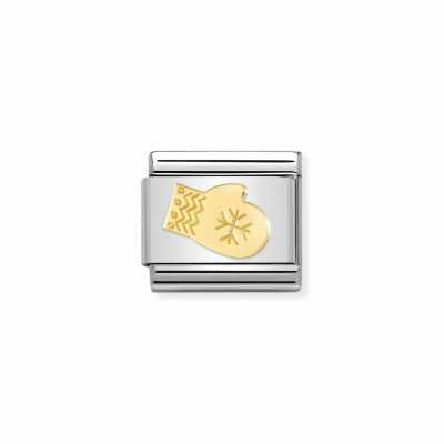 Nomination Composable Classic SYMBOLS Steel And 18k Gold Snow Glove 030149/41