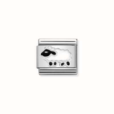 Nomination Composable Classic SYMBOLS In Stainless Steel Enamel And Arg. 925 Sheep 330204/20