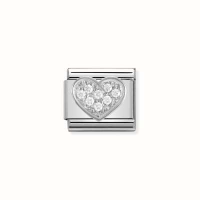 Nomination Composable CL SYMBOLS Steel Cubic Zirconia And Silver 925 Heart 330304/01