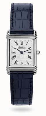 Michel Herbelin Art Déco Blue Leather Strap Watch 17478/08BL