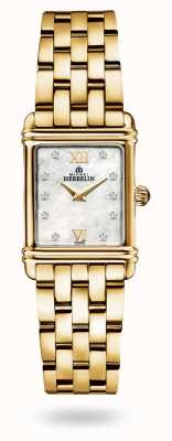 Herbelin Art Deco Women's Diamond Set Mother of Pearl Watch 17478/P59B2P
