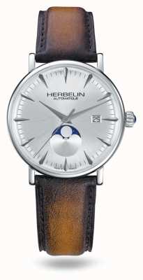 Michel Herbelin Inspiration Silver Dial Brown Leather Strap Limited EditionWatch 1547/TN12GP