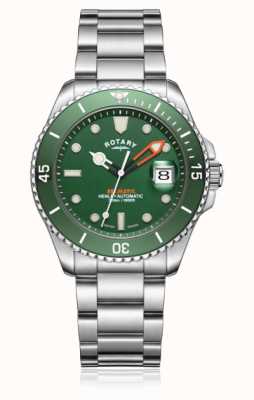 Rotary Men's Henley Seamatic Automatic Green Dial Watch GB05430/24