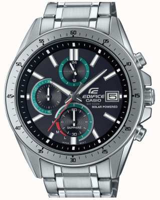 Casio Edifice Solar Black Dial Stainless Steel Watch EFS-S510D-1BVUEF