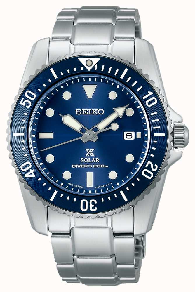 Seiko Prospex Compact Solar  Blue Dial Watch SNE585P1 - First Class  Watches™