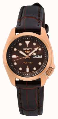 Seiko 5 Sport | Compact | Brown Dial | Brown Leather Strap | Automatic Watch SRE006K1