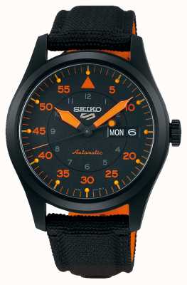 Seiko 5 Sports Flieger Automatic Black and Orange Watch SRPH33K1