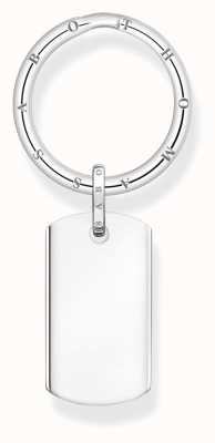 Thomas Sabo Sterling Silver Dog Tag Style Key Ring KR16-637-21