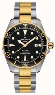 Certina DS Action Diver 43mm Powermatic 80 Black Tone Tone Bracelet C0326072205100