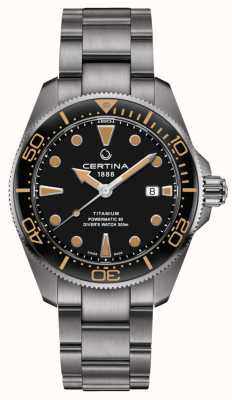 Certina DS Action Diver 43mm Powermatic 80 Titanium Black Dial C0326074405100