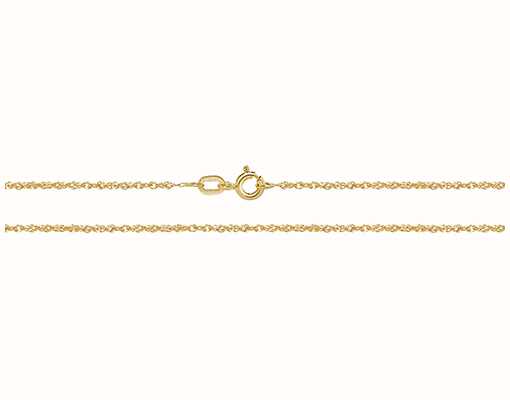 James Moore TH 9ct Yellow Gold DC Chain 18" CH218/18
