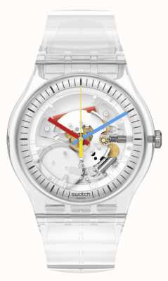 Swatch CLEARY NEW GENT Transparent Silicone Strap SO29K100