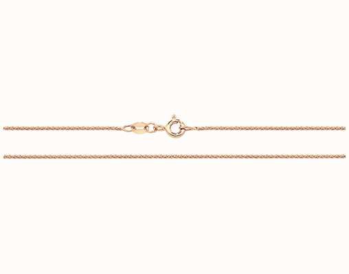 James Moore TH 9ct Rose Gold 20" Twist Rope Chain CH436R/20