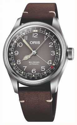 ORIS x Cervo Volante Big Crown Pointer Date Automatic (38mm) Grey Dial / Dark Brown Leather Strap 01 754 7779 4063-SET
