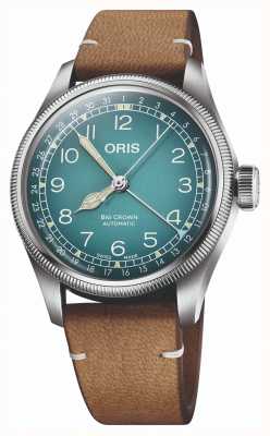 ORIS x Cervo Volante Big Crown Pointer Date Automatic (38mm) Blue Dial / Brown Leather Strap 01 754 7779 4065-SET