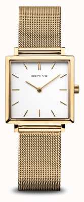 Bering Classic | White Dial | Gold Milanese Strap | Polished Gold Stainless Steel Case 18226-334