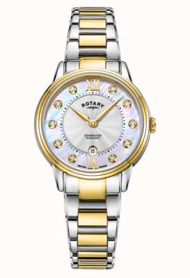 Rotary Women's Cambridge Diamond Set Two-Tone Watch LB05426/07/D