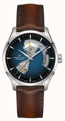 Hamilton Jazzmaster Open Heart Automatic (40mm) Blue Dial / Brown Leather Strap H32675540