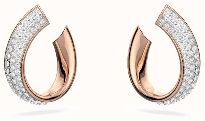 Swarovski Exist Rose-Gold Crystal Set Hoop Earrings EX-DISPLAY 5636448 EX-DISPLAY