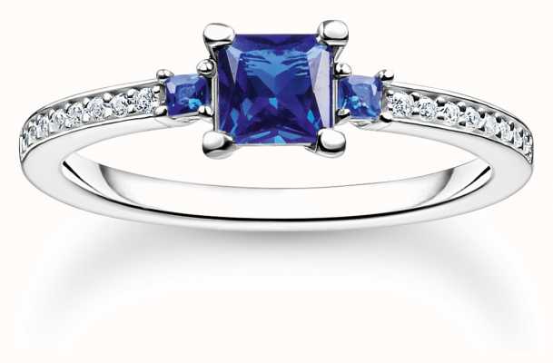 Thomas Sabo Charm Club | Charming Ring | Blue Stones | UK N / 54 TR2402-166-32-54