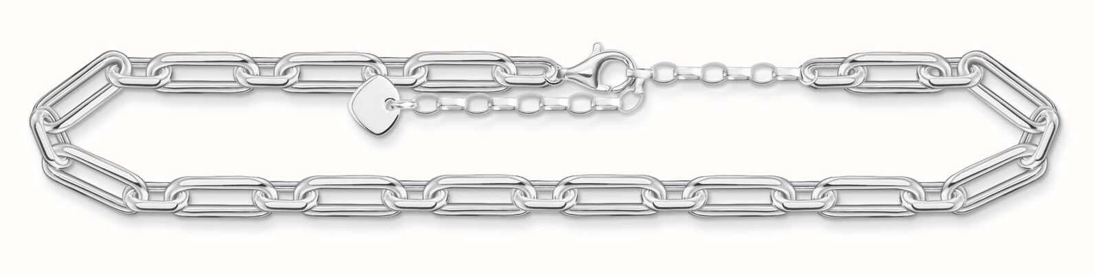 Thomas Sabo Sterling Silver Link Chain Anklet 22-27cm AK0033-001-21-L27V