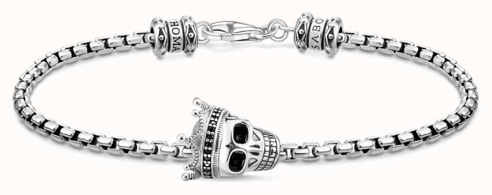 Thomas Sabo Venetian Skull Crown Sterling Silver Bracelet 17.5cm A2056-643-11-L17,5
