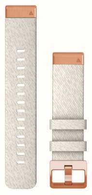 Garmin QuickFit 20mm Strap Only Cream Heathered Nylon With Rose Go 010-13102-09