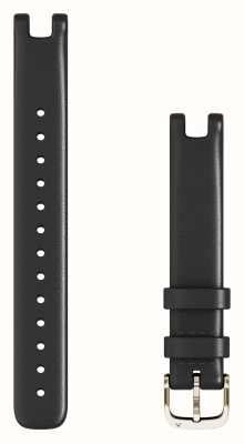 Garmin Lily Strap Only (14 Mm), Black Italian Leather With Cream Gold Hardware 010-13068-A1