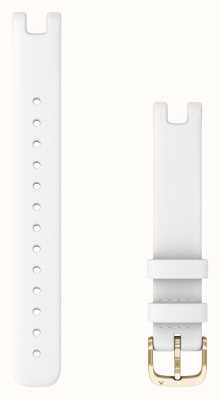Garmin Lily Strap Only (14 Mm), White Leather With Cream Gold Hardware 010-13068-A3