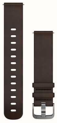 Garmin Quick Release Strap (20mm) Dark Brown Leather / Silver Hardware - Strap Only 010-12691-01