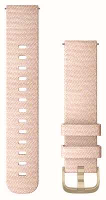 Garmin Quick Release Strap (20mm) Blush Pink Woven Nylon / Light Gold Hardware - Strap Only 010-12924-12